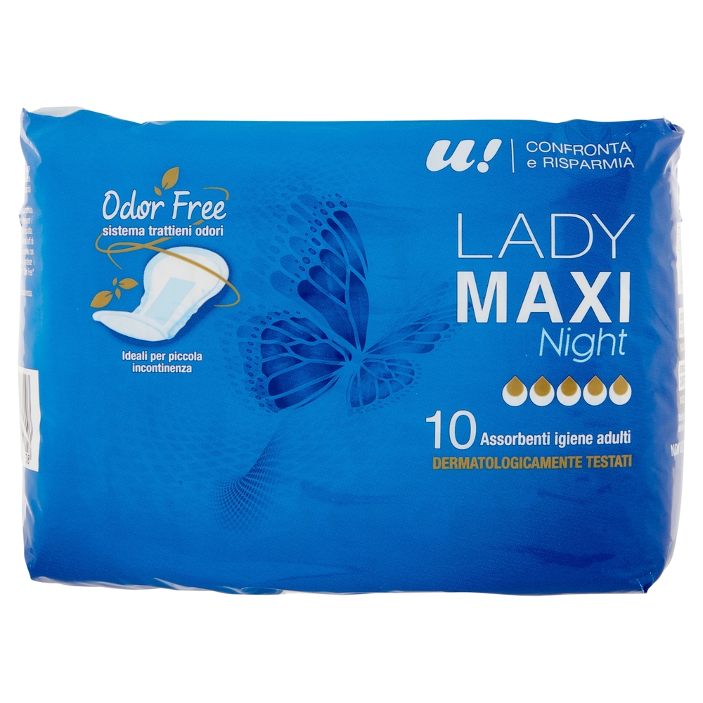 10 Assorbenti Lady Maxi Night U! Confronta e Risparmia